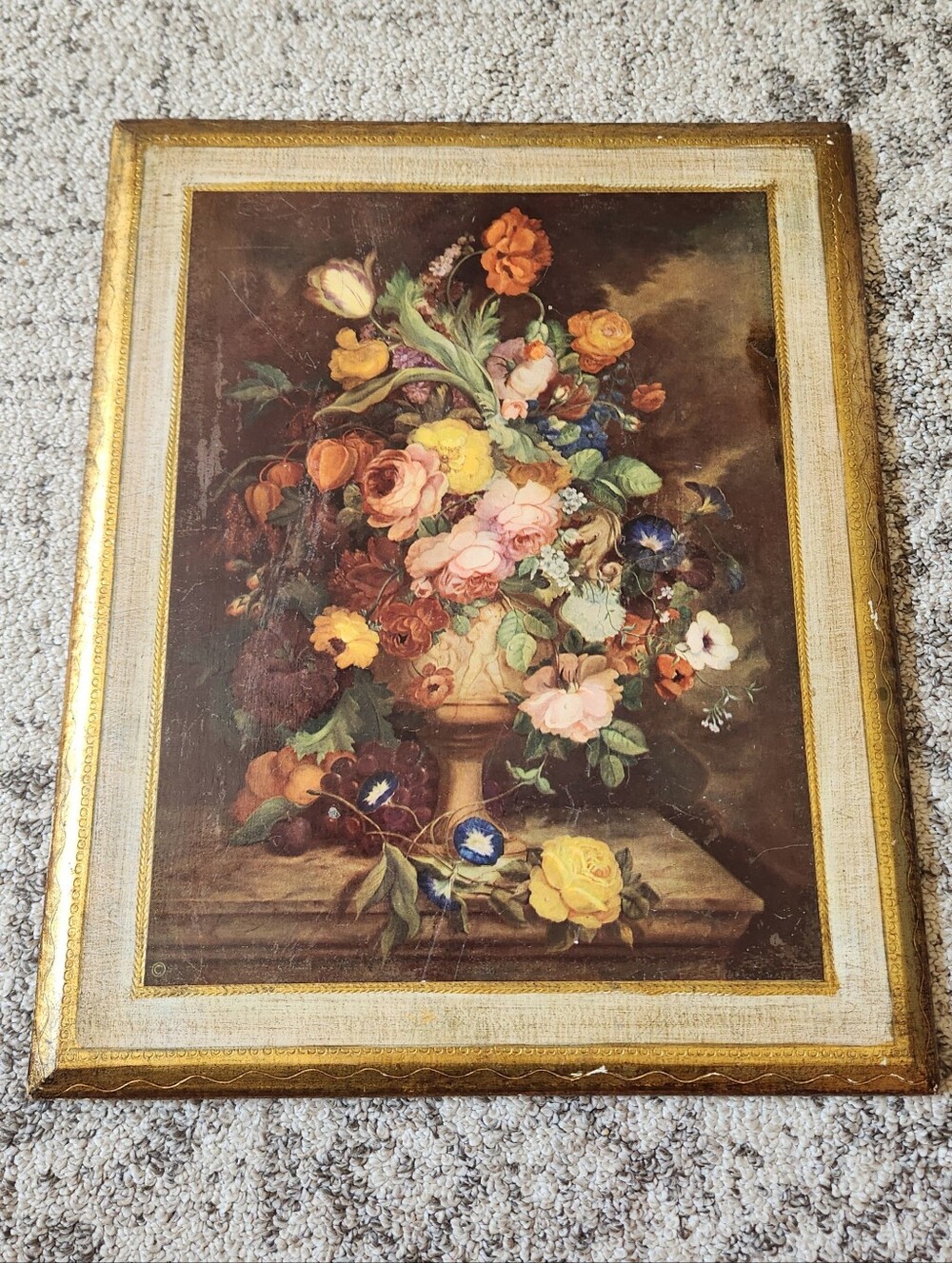 Vintage Floral Still Life Framed Art - Multicolor